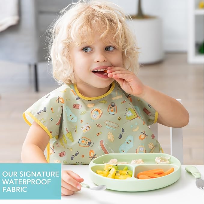 Bumkins Bibs - Toddler Bibs, Waterproof, Large - Image 3