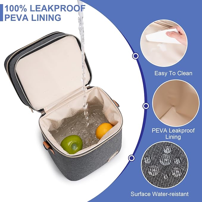 Breastmilk Cooler Bag with Ice Pack Fits 6 Baby Bottles Up to 9 Ounce - Image 3