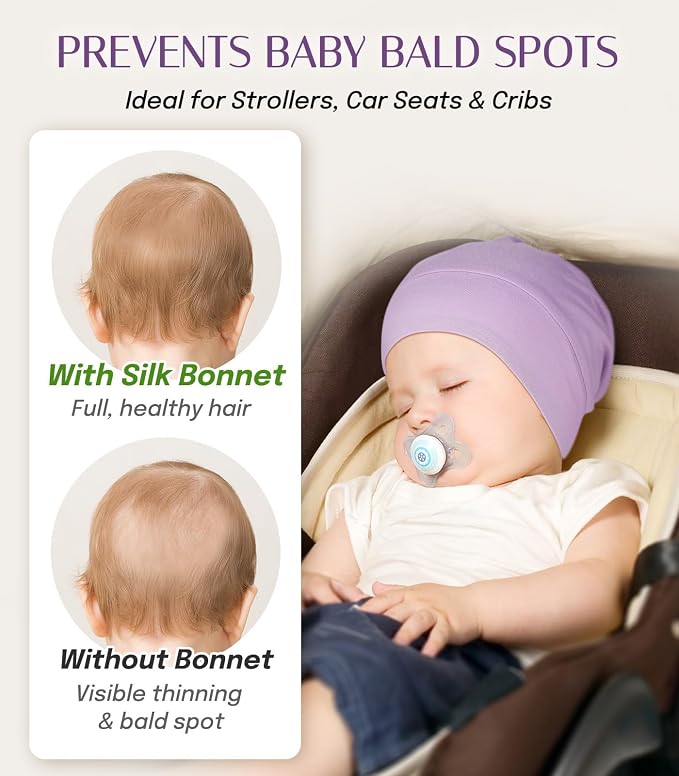 OLESILK Silk Baby Bonnet for 0-6 Months - Image 7