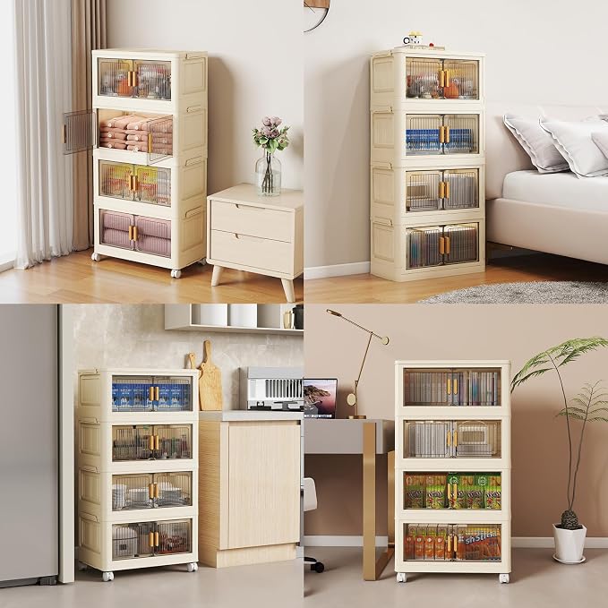 4 Tier Stackable Plastic Storage Bins - Image 7
