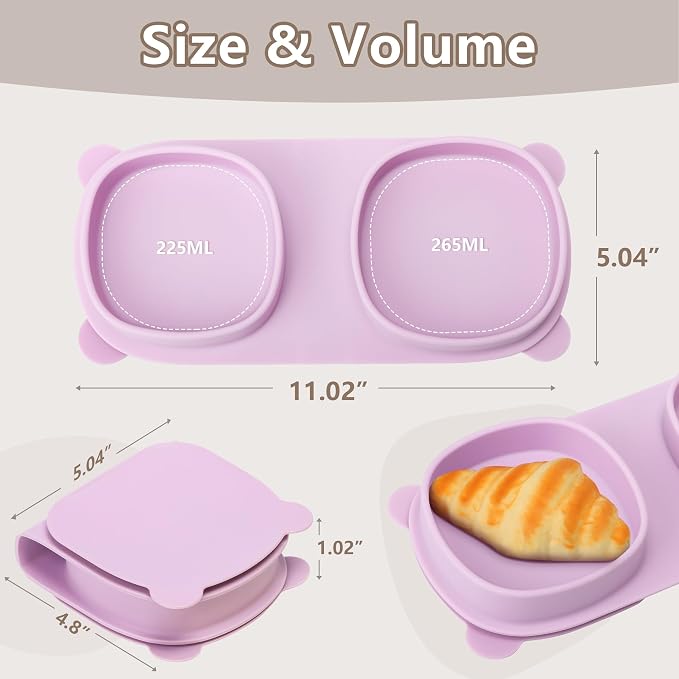 Silicone Foldable Novelty Dinner Plates, Suction Plates - Image 3