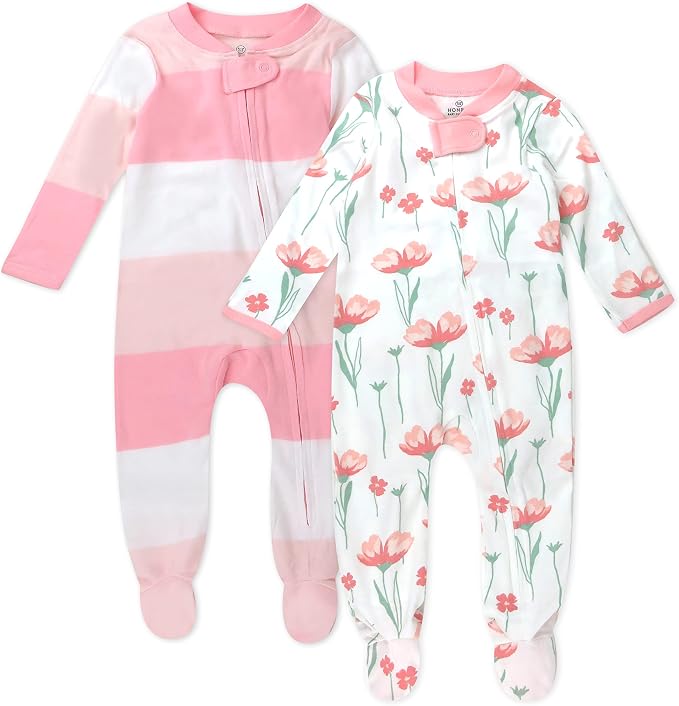 HonestBaby Sleep and Play Footed Pajamas One-Piece Sleeper Jumpsuit Zip-Front by HonestBaby