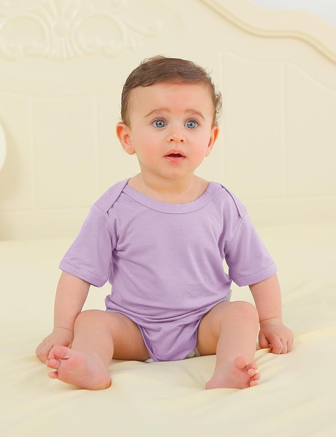 Jimonda Baby Bodysuits Rayon from Bamboo Short Sleeve Baby Boys Girls Rompers - Image 2