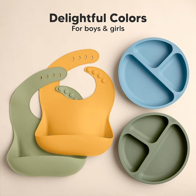 KeaBabies 2-Pack Silicone Baby Bibs - Image 9