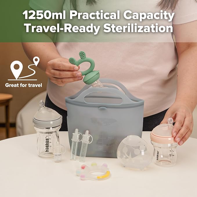 Haakaa On-The-Go Silicone Microwave Steam Sterilizer Bags - Image 3