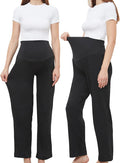 Women's Maternity Pants Casual Loose Wide/Straight Leg Comfy Palazzo Lounge by WHIMFINITY