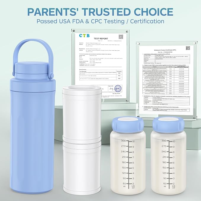 22oz Breastmilk Cooler Bottle for Outdoor, 24 Hours All-Day Cooling& Leak-Proof - Image 2