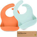 KeaBabies 2-Pack Silicone Baby Bibs by KeaBabies