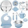 Stainless Steel Kids Plates and Bowls Set by MISSLILI