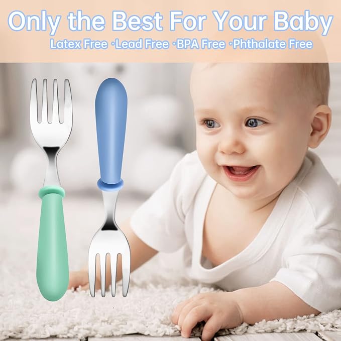 12PCS Toddler Forks Toddler Utensils, Stainless Steel Baby Forks, Kids - Image 4