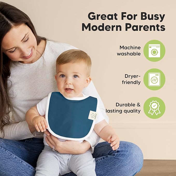 8-Pack Organic Baby Bibs for Boys, Girls - Image 8