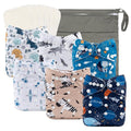 babygoal Reusable Cloth Diapers 6 Pack+6pcs Rayon from Bamboo Inserts+Wet Bag by babygoal