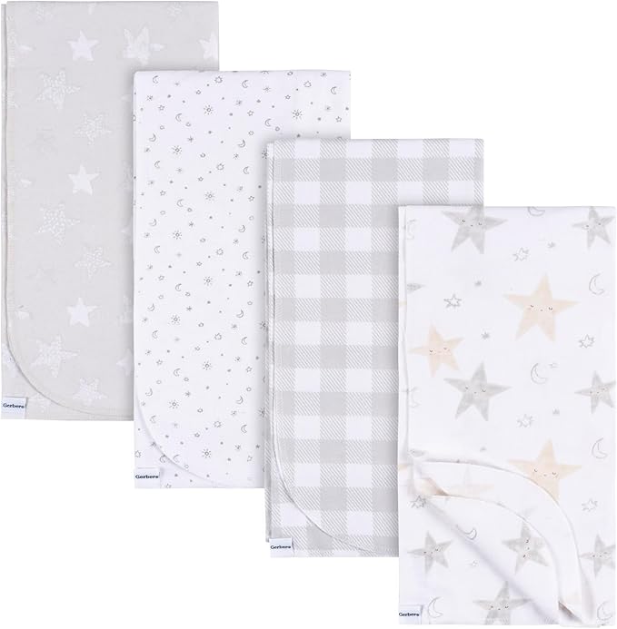 Gerber Unisex Baby 100% Cotton Flannel Receiving Blankets 30x30 Inches by Gerber