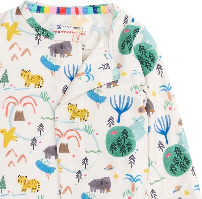 Magnetic Me Boys Modal Magnetic Baby Footie Pajamas | Silky Soft Modal Fabric | - Image 3