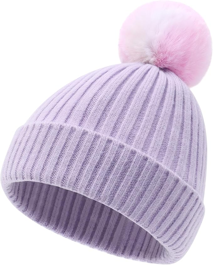 Girls Winter Hat Warm Toddler Beanie by FUOITA