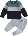 Kupretty Toddler Baby Boy Fall Winter Clothes Color Block Long Sleeve by Kupretty