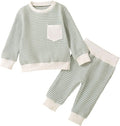 Toddler Baby Boy Fall Clothes Waffle Outfit Long Sleeve Color Blocking by Fufuriprefer
