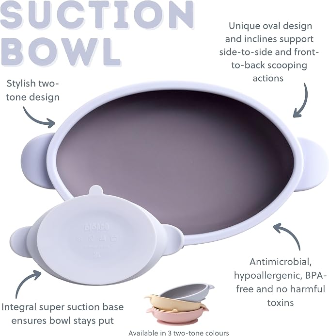 BIBaDO - Silicone Baby Bowl - Stay Put Suction Bowl - Oval Shape - First Meals - Image 4