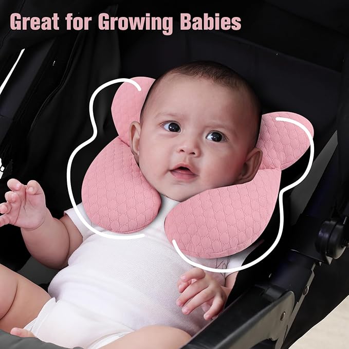 KAKIBLIN Baby Travel Pillow, Upgraded Baby Neck Pillows - Image 4