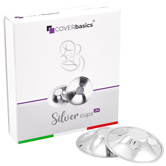 Original Italian Silver Nursing Cups by COVERbasics
