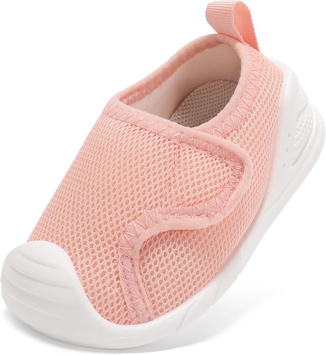 Baby Boys Girls First Walking Shoes Wide Toe Box Infant Sneakers Lightweight by STQKIDS