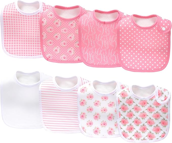 8 Pack Baby Bibs Unisex Adjustable by Unknown