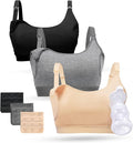 Momcozy Pumping Bra, Pumping Bra Hands Free All Day Wear Pumping & Nursing Bra by Momcozy