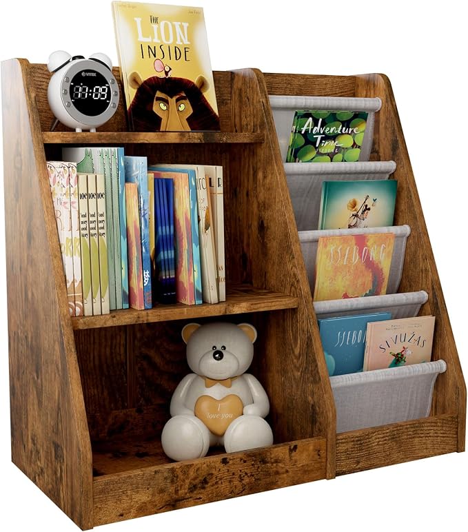 Kids Bookshelf for Bedroom Toddler Children Baby Bookcase 3-Tier for Nursery by HedoAjim