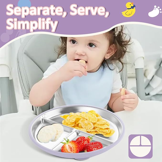 Stainless Steel Baby Plate - Image 7