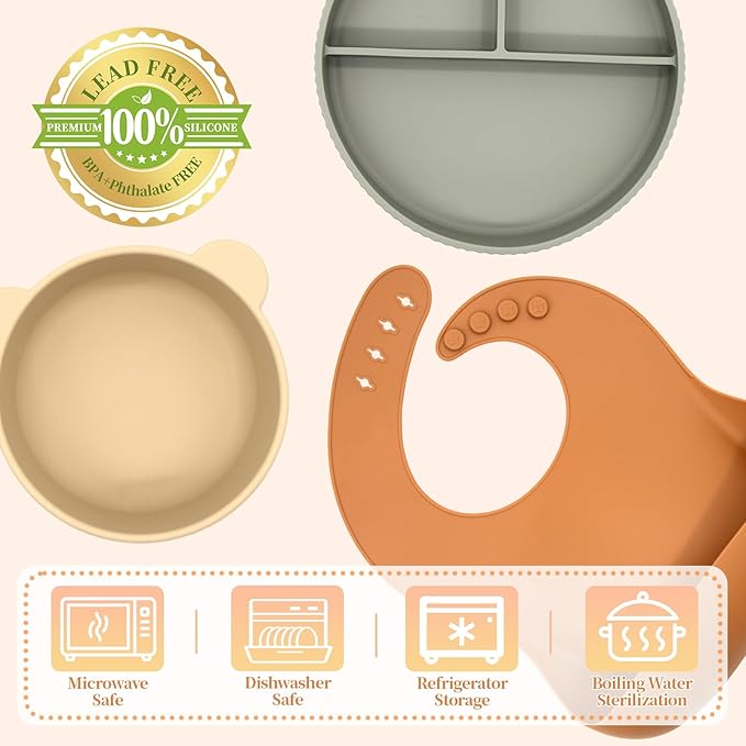 Silicone Baby Feeding Set 21 Pcs, Baby Led Weaning Supplies, Baby Feeding - Image 3