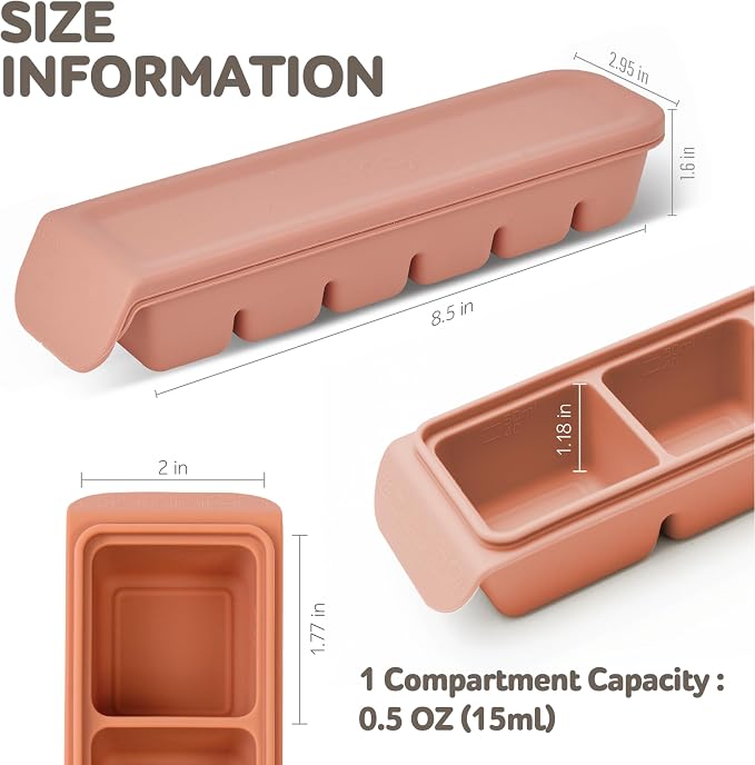 Silicone Freezer Trays with Lid, 0.7oz 12 Section 4 Sets - Image 4