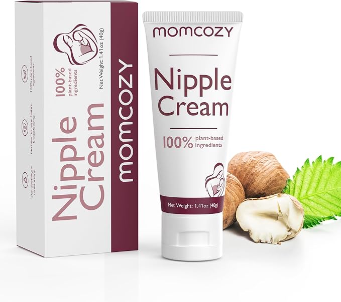 Momcozy Nipple Cream Safe for Breastfeeding, Plant-Based Ingredients, by Momcozy
