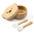 Baby Bowls with Lid, HBM Bamboo Suction Bowls by HIBABYMONMENT