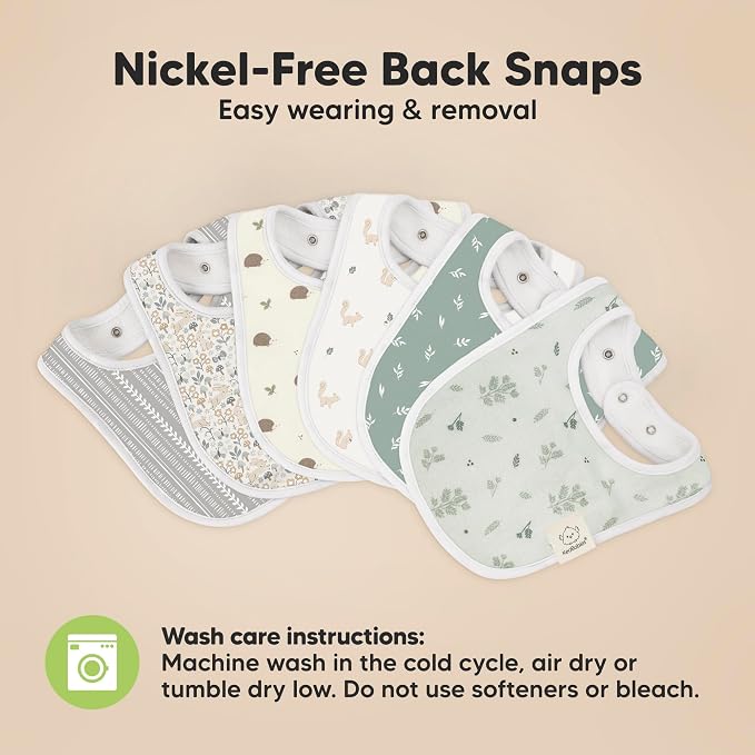 8-Pack Organic Baby Bibs for Boys, Girls - Image 9