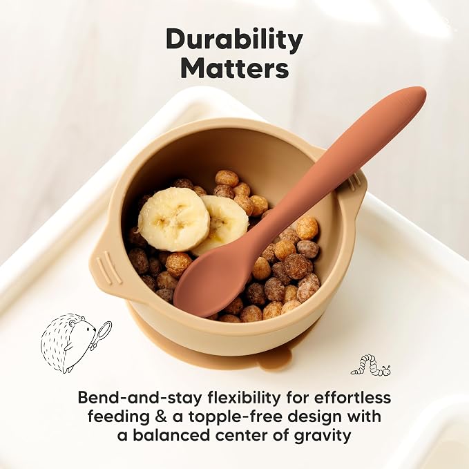 KeaBabies Silicone Baby Spoons, Self Feeding 6-12 months - Image 7