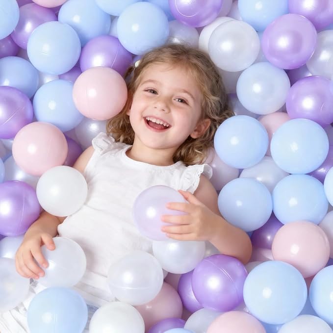GOGOSO Ball Pits Balls for Toddlers Pack of 50 100 200 Plastics Shape Ball - Image 4