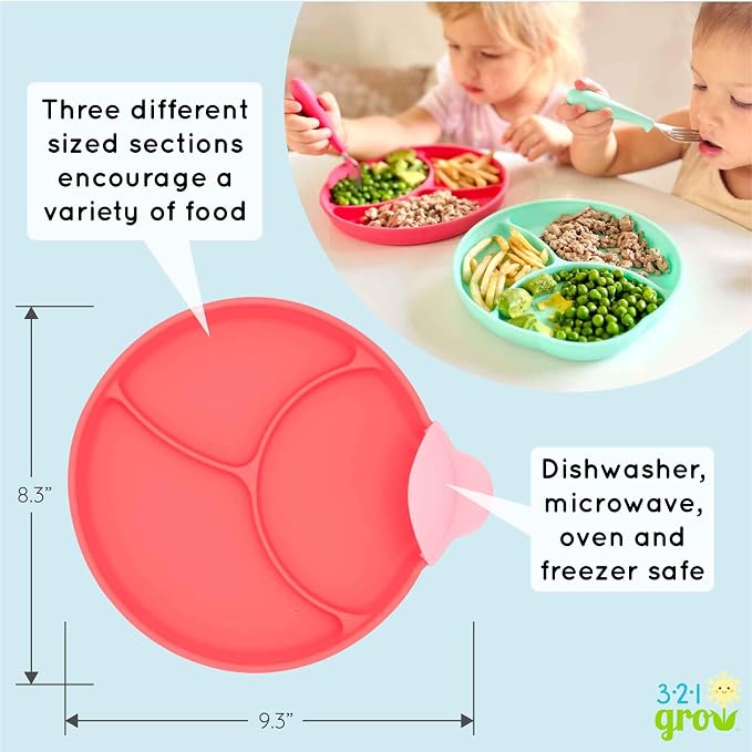 Silicone Easy Scoop & Hold Plate Set - Image 3