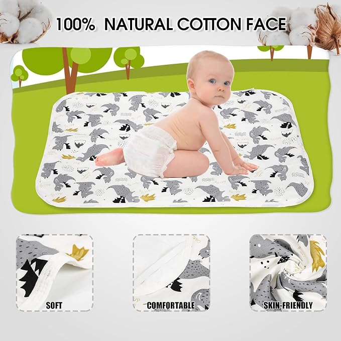 Baby Diaper Changing Pad, 21 5/8" x 31.5" Waterproof Changing Pad Liners - Image 2