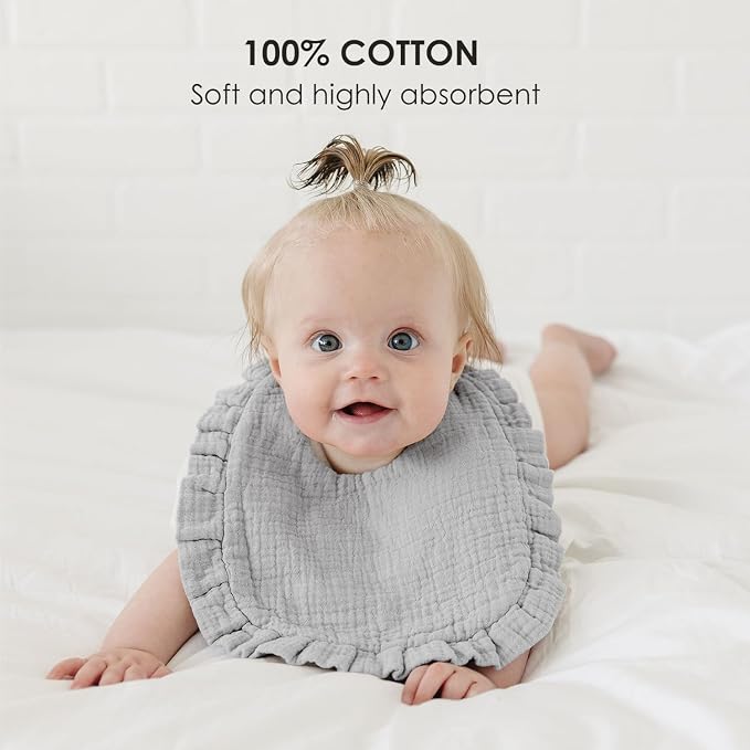 Baby Muslin Bibs Bandana Drool Bibs - Image 2