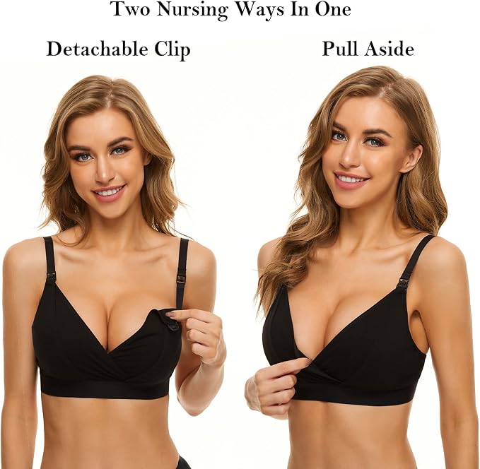 Pumping Bra Hands Free Pumping Bra and Nursing Bra Adjustable Wireless - Image 3