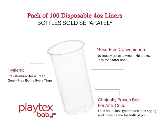 Playtex Baby Nurser Pre-Sterilized Disposable Drop-Ins Baby Bottle Liners - Image 2