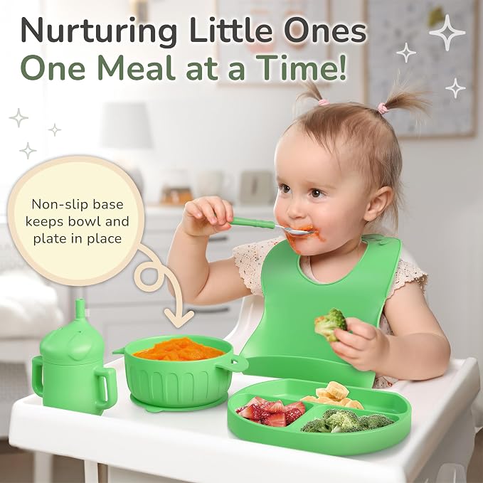 mimi & kiki BPA-Free Silicone Baby Feeding Set, Baby Plates and Bowls Set - Image 5