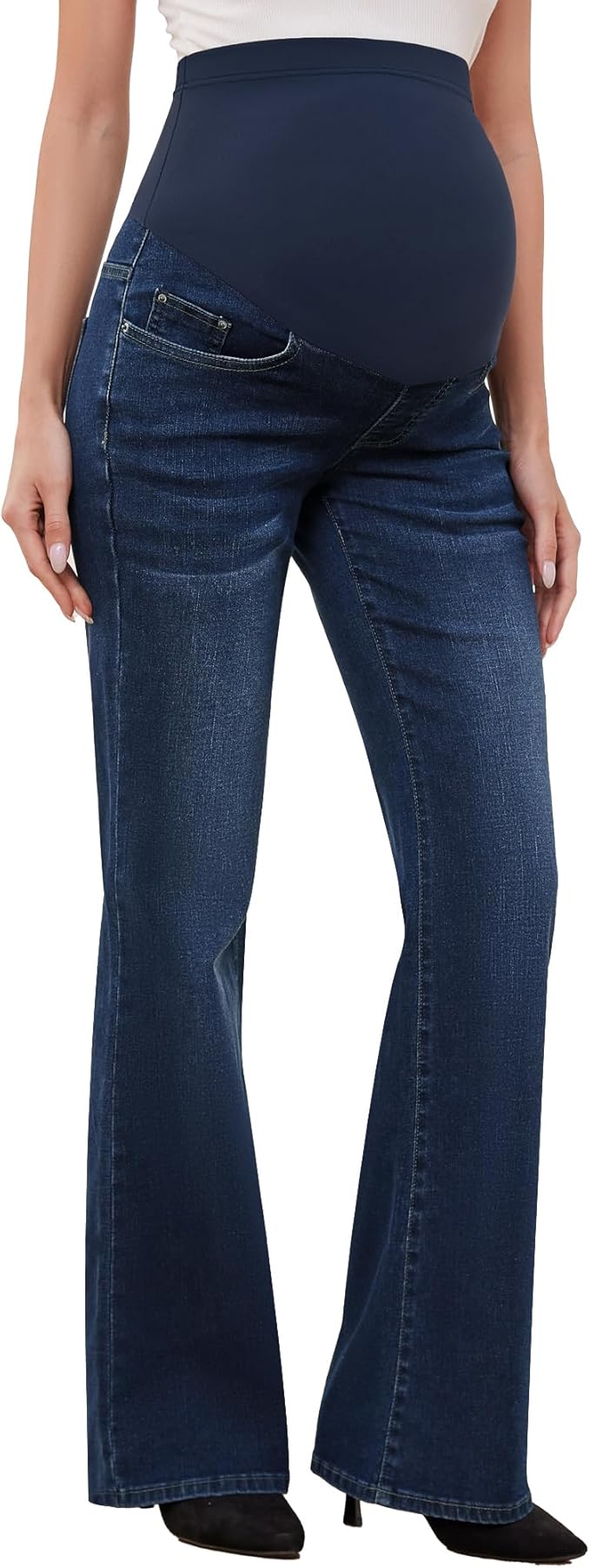GLAMIX Women's Stretch Maternity Bootcut Jeans by GLAMIX