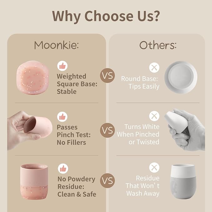 Moonkie Silicone Baby Cup 4 Months+ | Tiny Open Training Cup - Image 6