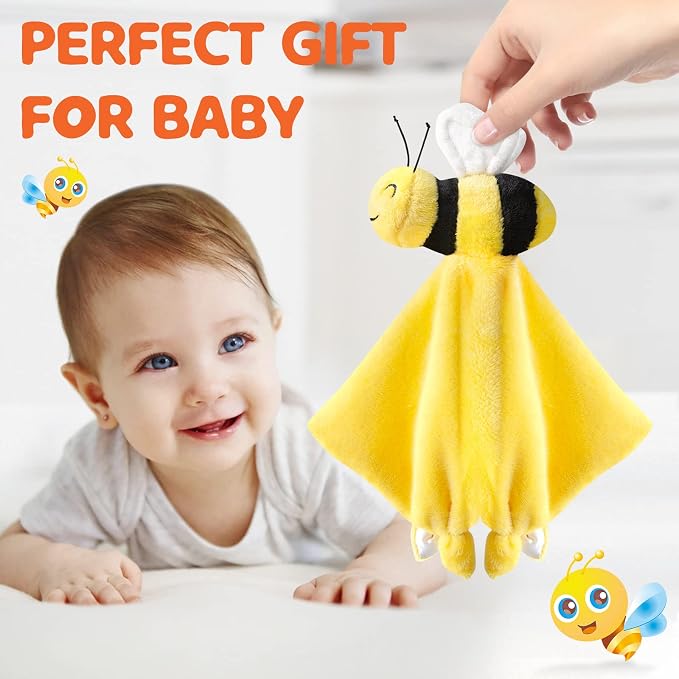 Pro Goleem Bee Loveys for Babies Soft Security Blanket Baby Snuggle Toy Stuffed - Image 3