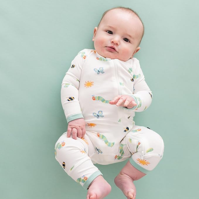 KYTE BABY Unisex Rayon Made From Bamboo Zippered Rompers 0-24 Months - Image 2