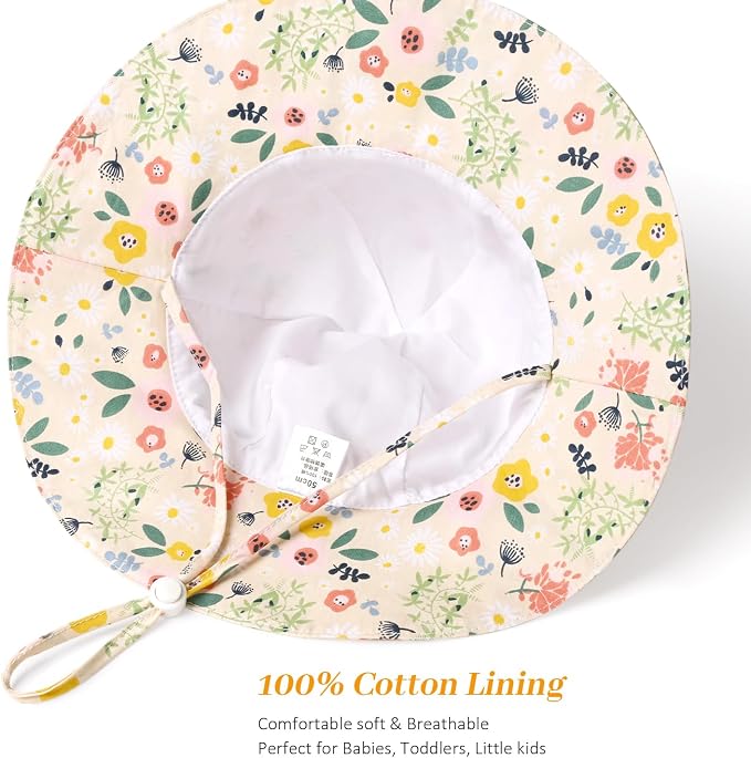 Baby Girl Sun Hat Summer Foldable Beach Hats - Image 3