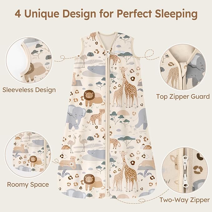 Baby Sleep Sack 18-24 Months 100% Cotton Lightweight 0.5 TOG Wearable Blanket - Image 3