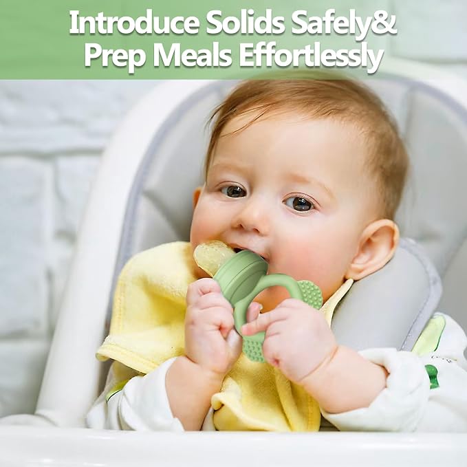 Baby Fruit/Food Feeder with Breastmilk Popsicle Molds & Teether Combo Food - Image 5