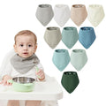 JELLYMONI 10 Pack Muslin Drool Bibs by JELLYMONI